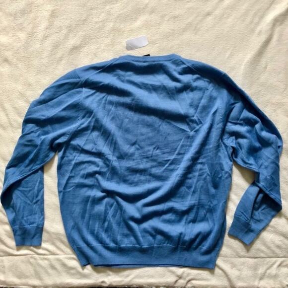 Jos A. Bank executive collection blue crewneck knit sweater | Sz L, NWT - Picture 6 of 6